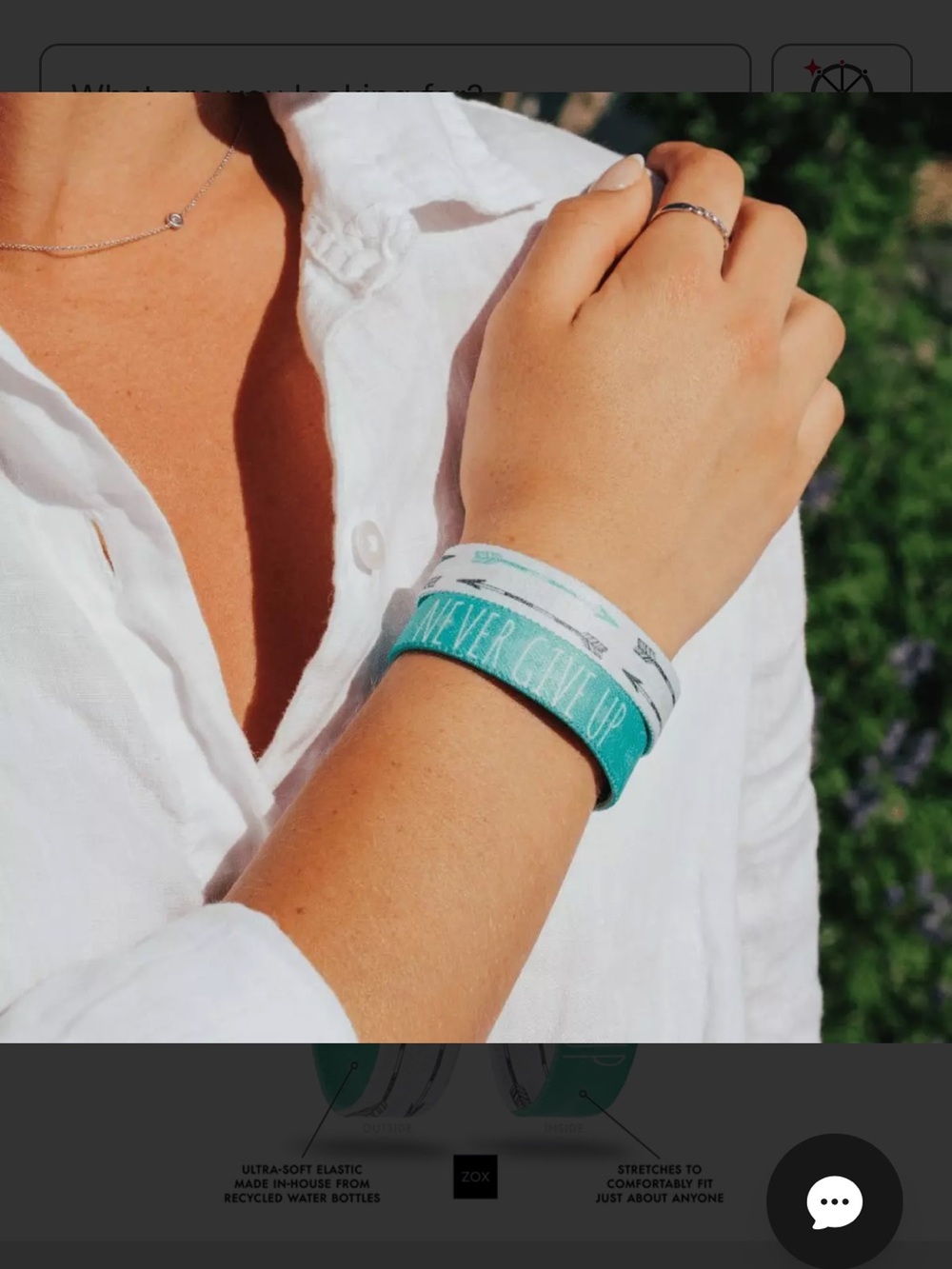 Never Give Up Reversible Bracelet - Mint/Gray